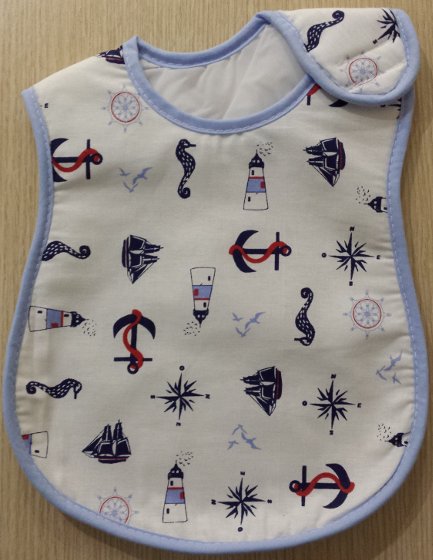 baby bib wholesale white blue